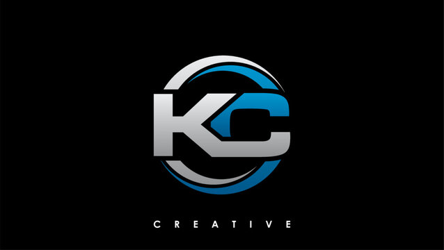 KC Letter Initial Logo Design Template Vector Illustration