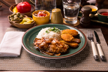 Escabeche de pescado fried fish peruvian gourmet restaurant comfort criolla food