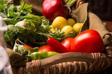 Basket full of vegetables