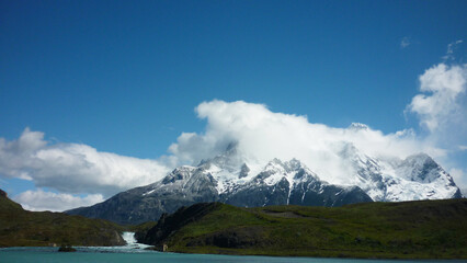 Fototapeta na wymiar torres del paine national park patagonia chile south america