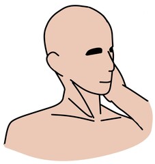 The physical examination of cranial nerve 11th via trapezius and sternocleidomastoid muscles power testing.