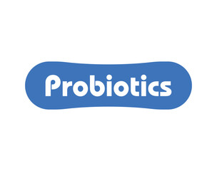 Probiotics text background. Micro probiotic microorganism	