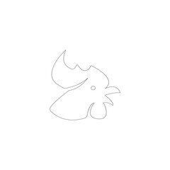 rooster icon ilustration vector
