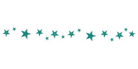 Green Glittering Star Decorative Line