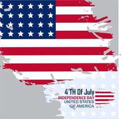 United States Independence Day Vector Template Design