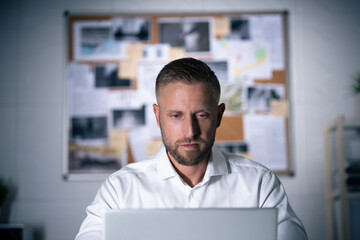 Private Detective Man Searching Online