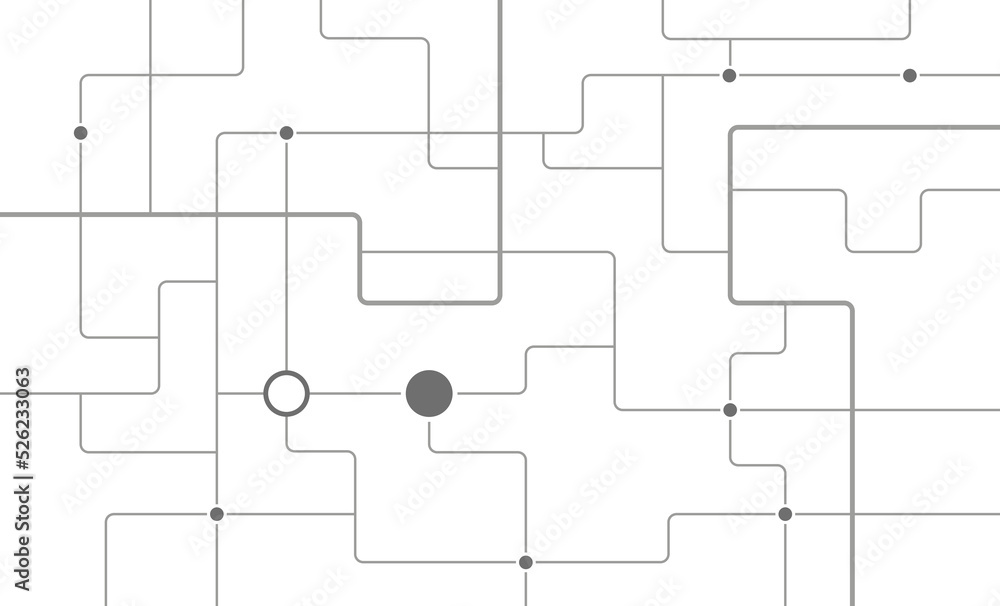 Aufkleber Network grid connect lines technology background template. Cyber wireframe linked graphic vector.