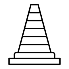 Traffic Cone Line Icon