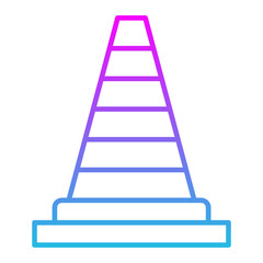 Traffic Cone Line Gradient Icon