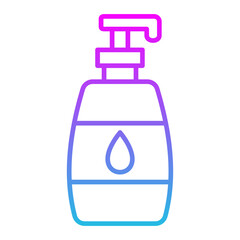 Soap Bottle Line Gradient Icon