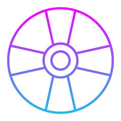 Fototapeta premium Cd Line Gradient Icon