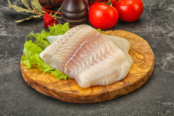 Raw pangasius fillet for cooking