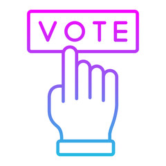 Button Line Gradient Icon