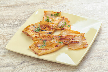 Grilled squid with unagi sauce