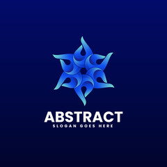 Vector Logo Illustration Abstract Gradient Colorful Style.