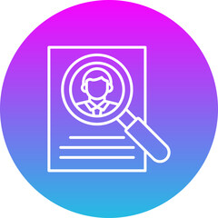 Research Gradient Circle Line Inverted Icon