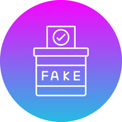 Fake Gradient Circle Line Inverted Icon