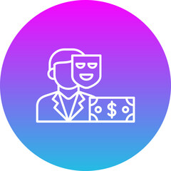 Corrupt Gradient Circle Line Inverted Icon