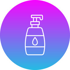Obraz premium Soap Bottle Gradient Circle Line Inverted Icon