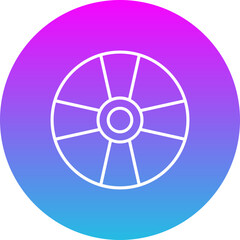 Fototapeta premium Cd Gradient Circle Line Inverted Icon