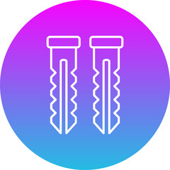 Wall Plug Gradient Circle Line Inverted Icon