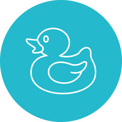 Duck Multicolor Line Icon