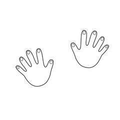 Obraz premium Baby hands icon. Vector concept illustration for design.