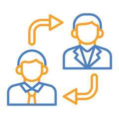 Change Blue And Orange Line Icon