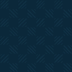 blue repetitive background with hand drawn striped squares. vector seamless pattern. geometric illustration. fabric swatch. wrapping paper. continuous design template for textile, linen, home decor