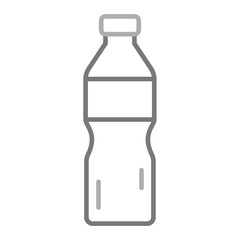 Water Bottle Greyscale Line Icon