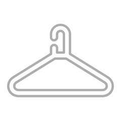 Clothes Hanger Greyscale Line Icon