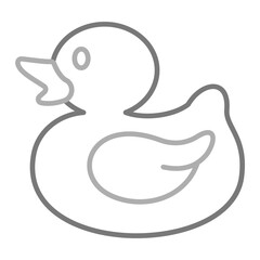 Duck Greyscale Line Icon