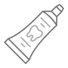 Toothpaste Greyscale Line Icon