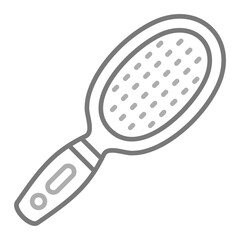 Hair Brush Greyscale Line Icon