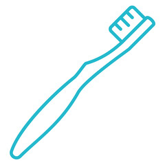 Toothbrush Multicolor Line Icon