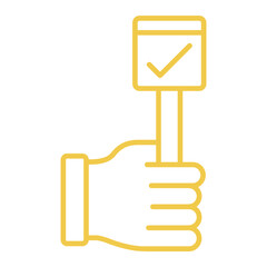 Vote Yes Multicolor Line Icon