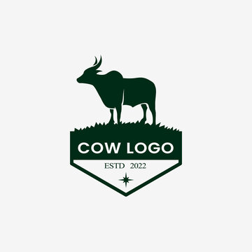 cow logo design. milk. logo template for farm. farm logo. 