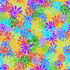 Rainbow colored seamless pattern, vector illustration. Texture for fabric