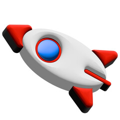 3D tranparent background rocket Fit for business Banner,finance,logo,symbol,icon,promotion,illustration,deign element,etc.