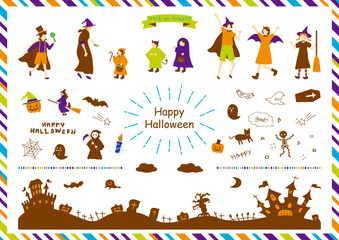 ハロウィンを楽しむ人達