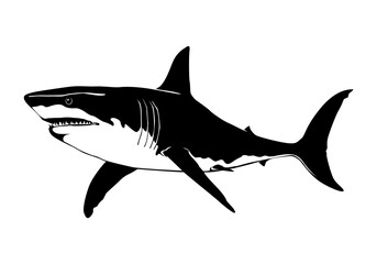 Obraz premium Vector illustration of a shark