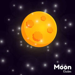Moon Vector Flat style Design