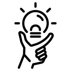 Idea icon in modern style, web 3.0 vector icon