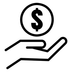 Venture capital icon in modern style