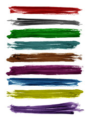 Colorful watercolor brush strokes