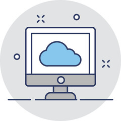 Cloud Connection Vector Icon