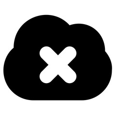 Obraz premium Cloud Removed Vector Icon