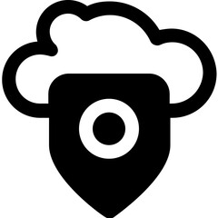 Cloud Security Vector Icon