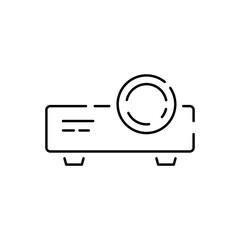 Cinema line icon. Home cinema line icons for web and mobile design. Editable stroke signs. Home cinema outline concept illustrations. Entertainment and film or movie. Projector