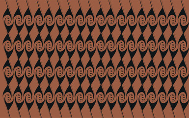 Typical native or handmade ornamental geometric design of clothing or painting inspired by natural elements.